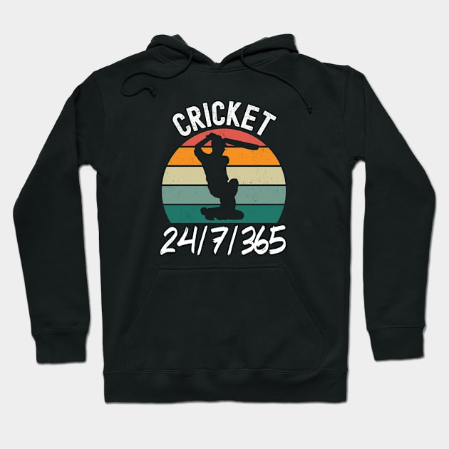 Cricket 24/7/365 Hoodie by footballomatic